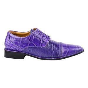 Mario Manzoni Brown Genuine Deer Skin & Lizard Print Oxford Shoes